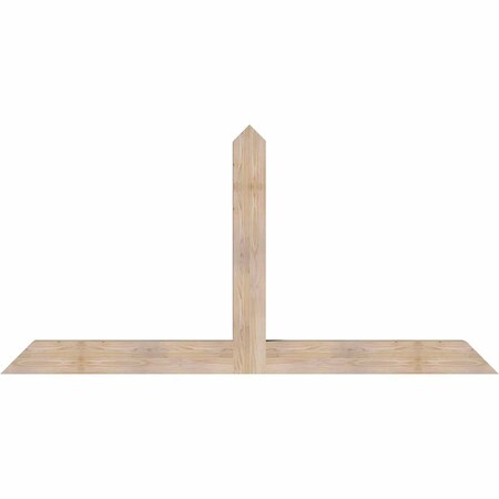 Ekena Millwork Portland Smooth Timber Gable Bracket, Douglas Fir, 84"W x 42"H x 5 1/2"D x 5 1/2"F, 12/12 Pitch GBW084X42X0606POR00SDF